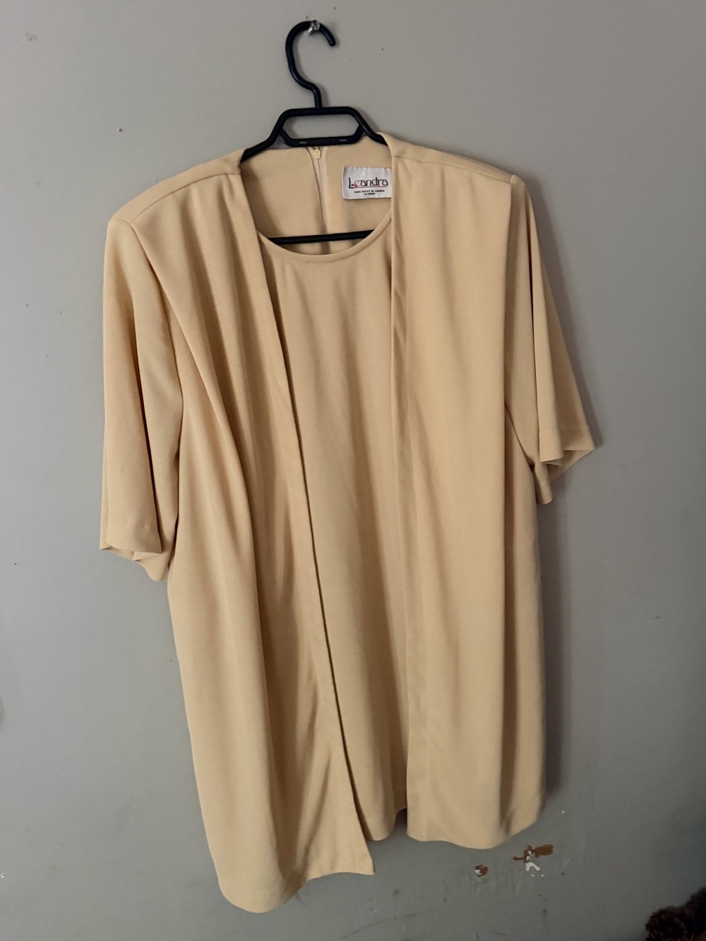 Vintage Leandra mock cardigan style top